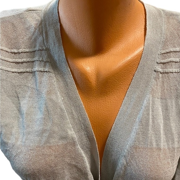 NEW Philomena Petti XL Long Sleeve Light Grey Open Front Cardigan Sweater NWT - Picture 5 of 15